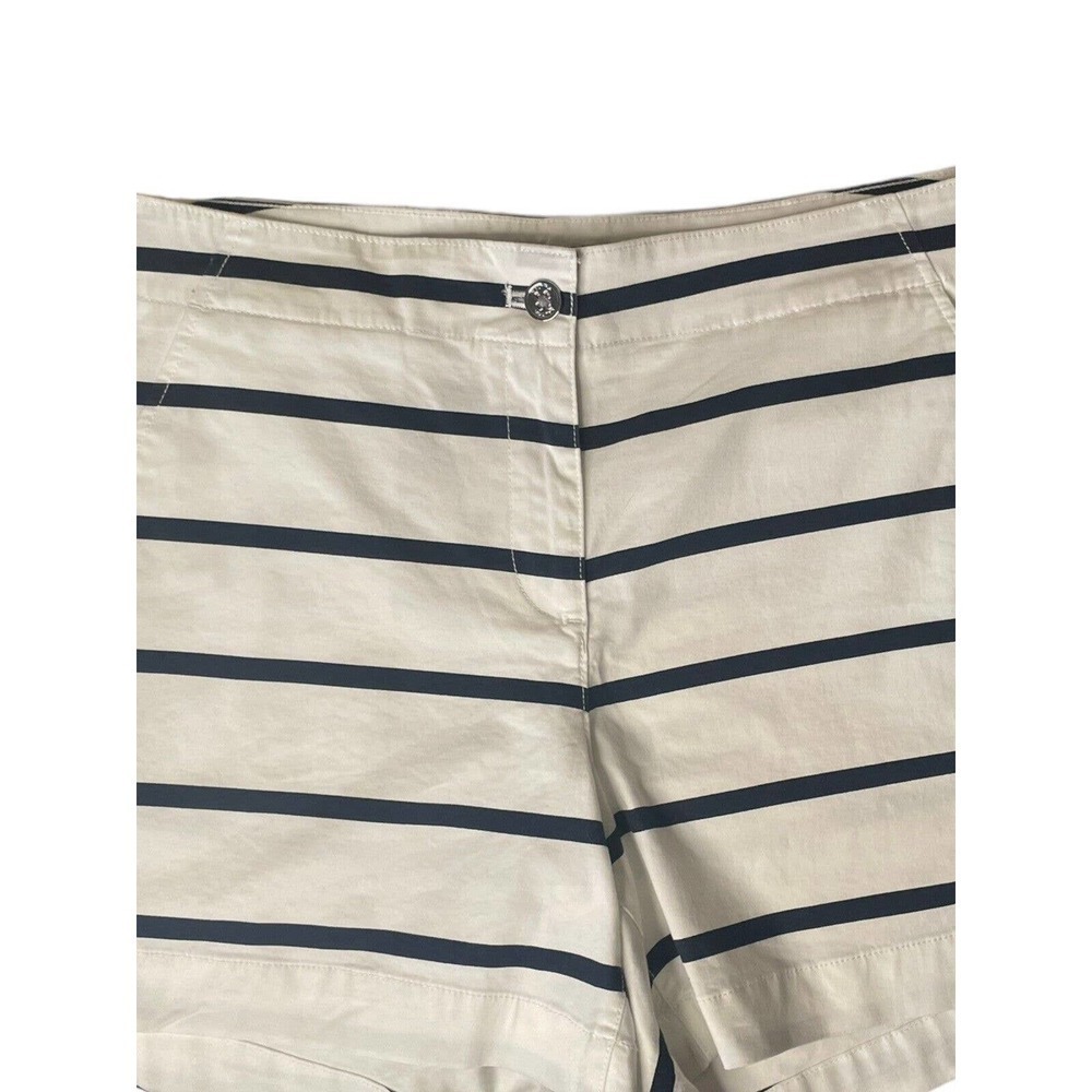 Nautica New White and Blue Striped Shorts With Pockets Size 14 Preppy Nautical - Picture 3 of 10